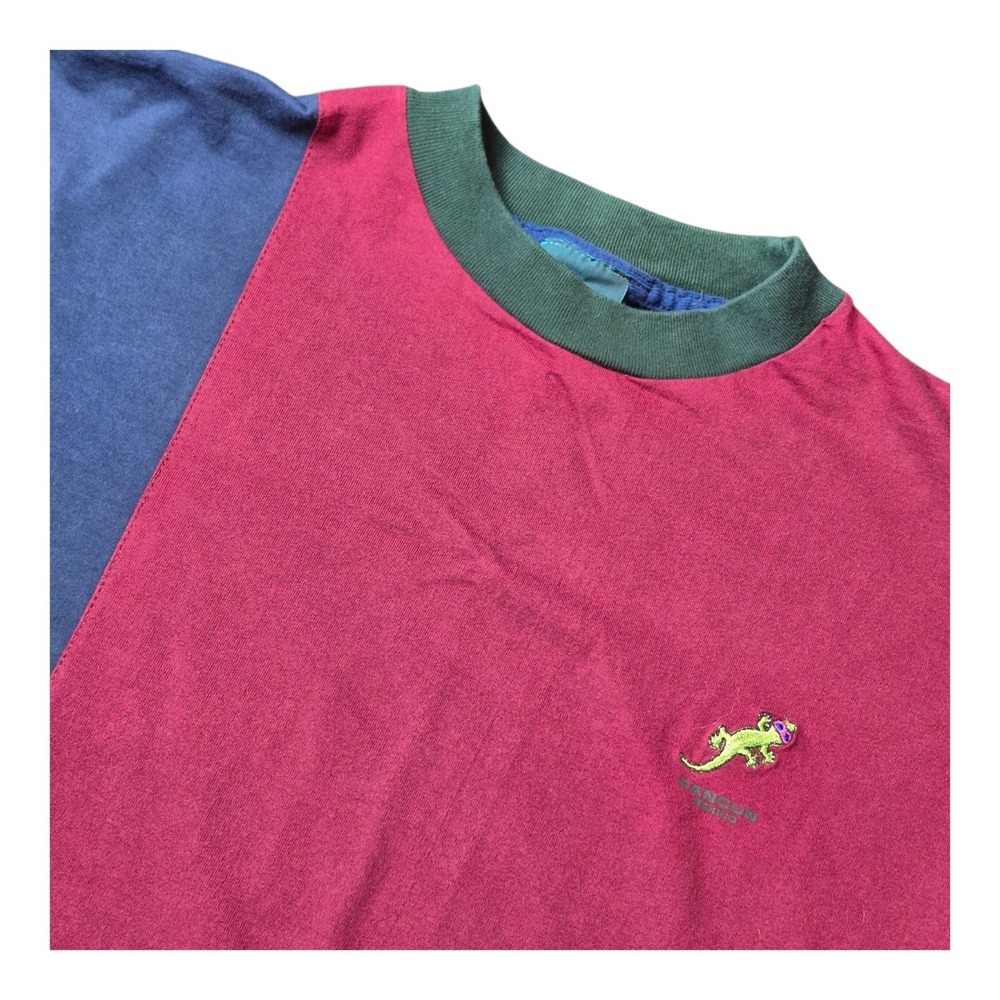 VTG Gecko Mens Large Cancun Mexico Colorblock T Shirt Tourist Tee